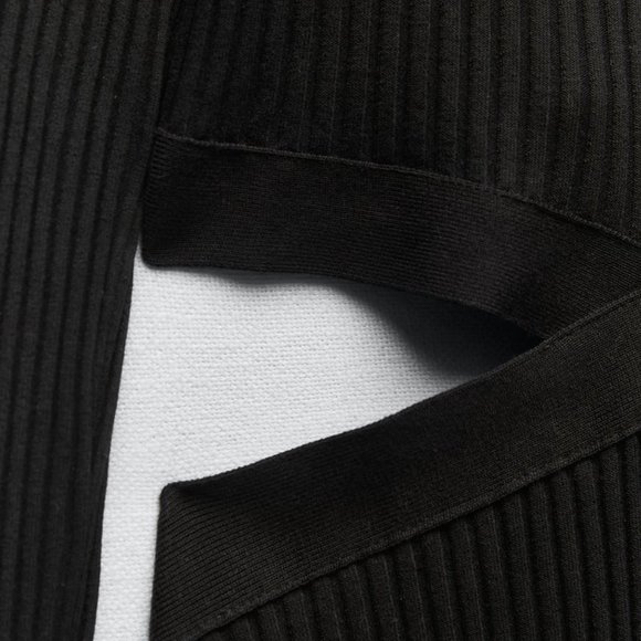 NWT CUT OUT BLACK KNIT OPEN BACK BODYSUIT - Picture 6 of 10